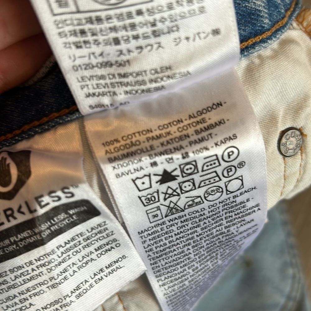 CLASSIC LEVIS 501 HIGH RISE SKINNY JEANS WITH DISTRESSING SIZE 26 - Picture 7 of 11